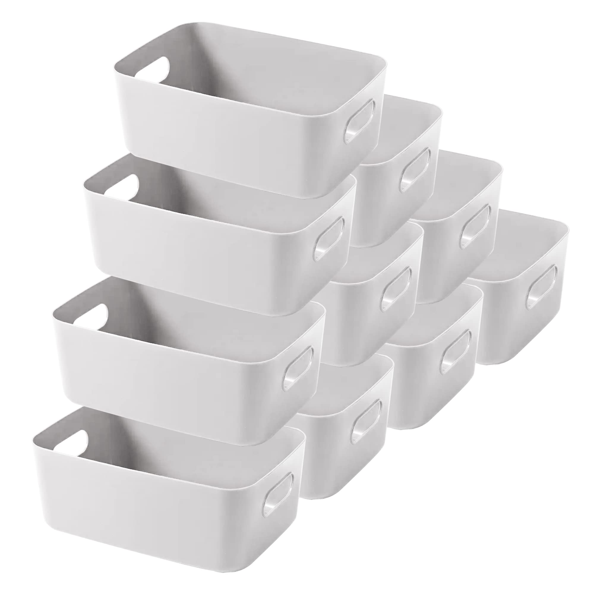 LYLIDIA Plastic Storage Basket, 10 Pieces, Plastic Storage Baskets, Plastic Stor