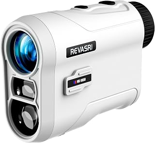 REVASRI Range Finder for Golf, Slope, Pin Lock Vibration 1000Y Rangefinder | 6.5X Magnification, External Slope Switch for Golf Tournament Legal, Rechargeable Golf Rangefinder