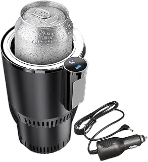Car Cup Warmer Cooler,2-in-1 Smart Car Cup Mug Holder Auto Car Cooling and Heating Cup Holder,Mug Drinks Holder, Car Refrigerator Cooler Insulation Drink Cooler (black)