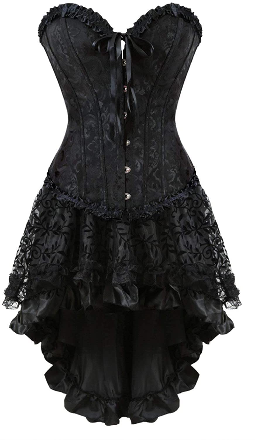 SZIVYSHI Women's Corset Bustier Top Black