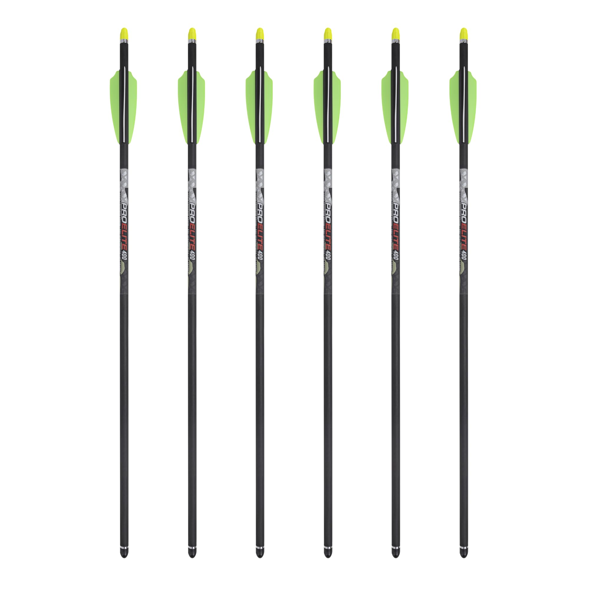 TenPoint Pro Elite 400 Carbon Crossbow Arrows - 20", Pack of 6 - with Alpha-Nock