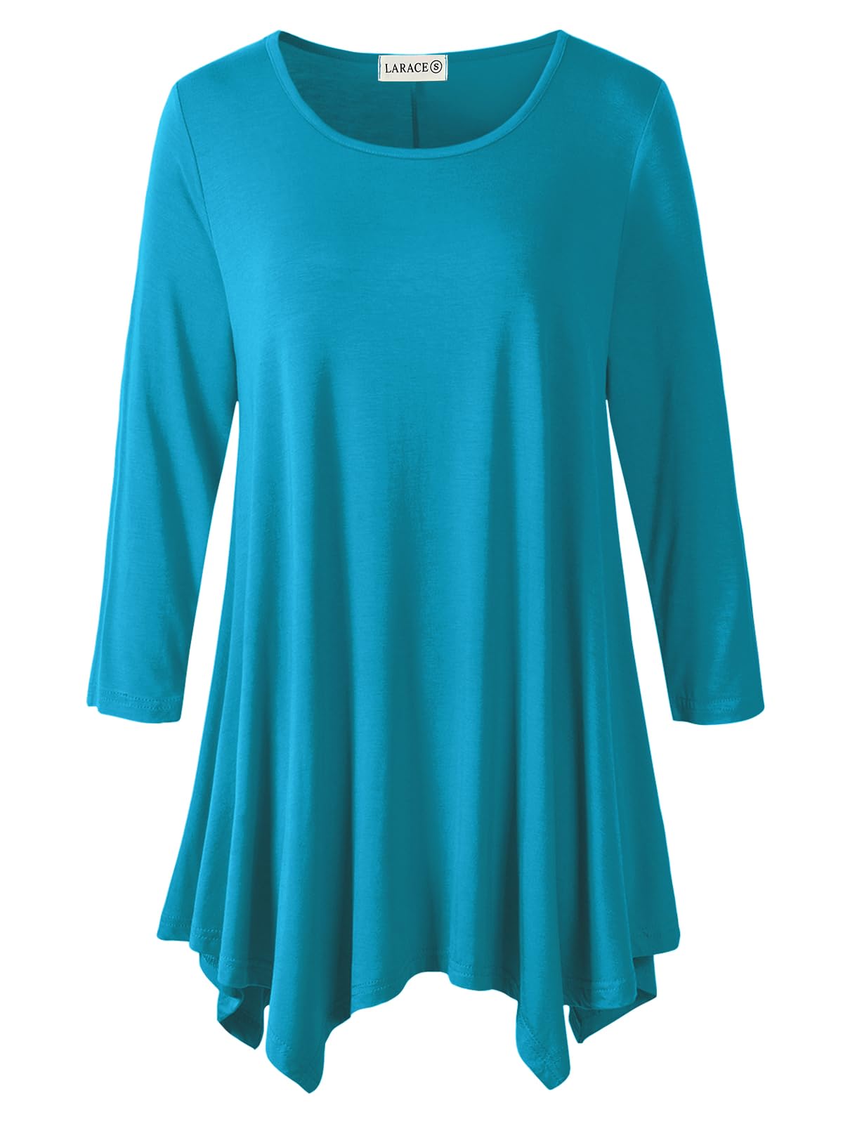 LARACE Plus Size Tops for Women 3/4 Sleeve Tunic Tops Shirt for Spring Fall