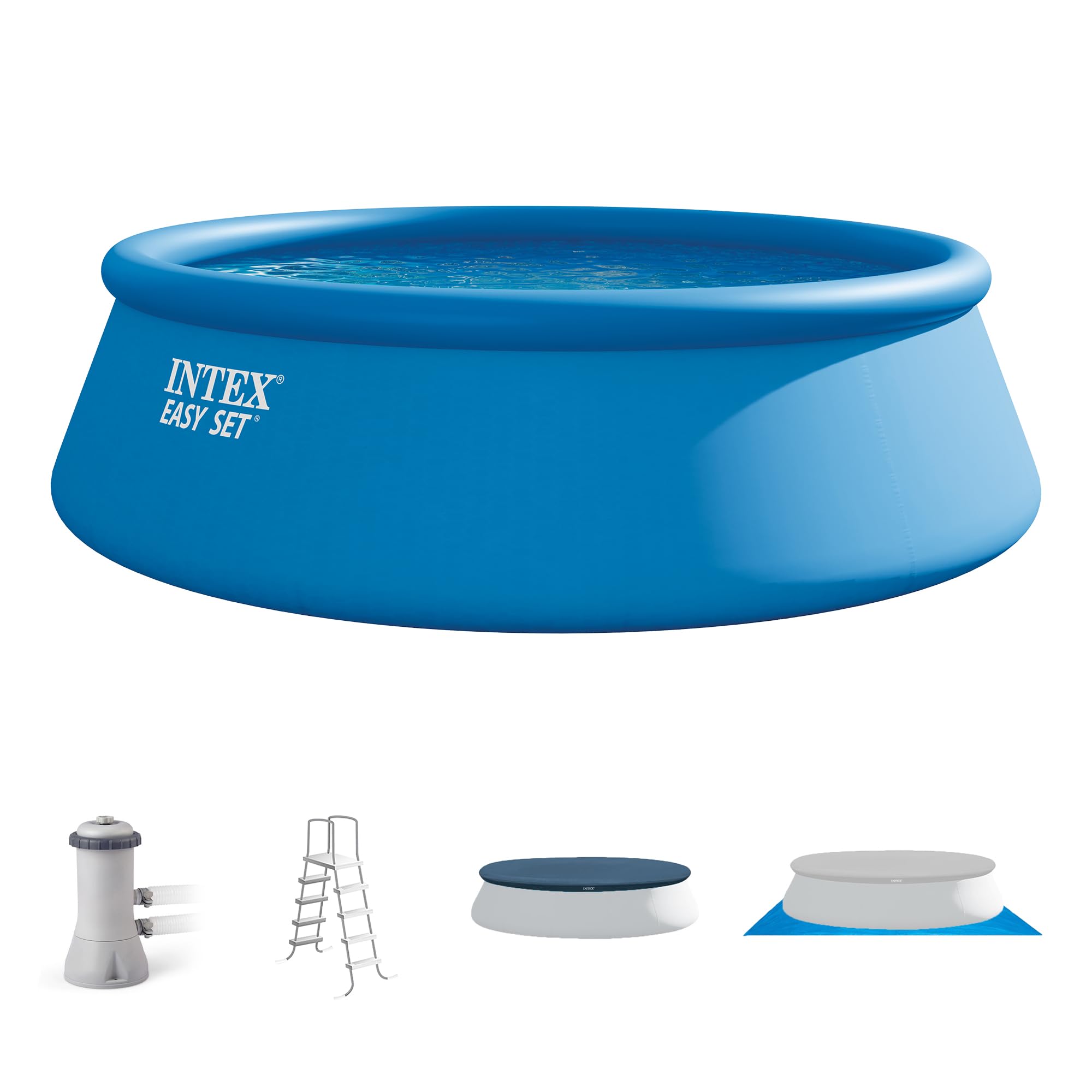 INTEX Easy Set 15 ft x 48in Inflatable Ring Above Ground Pool Set w/Pump | 26167