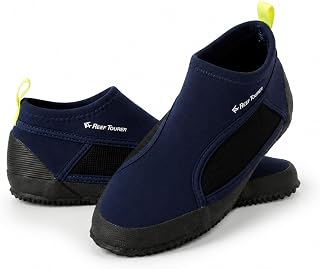 Reef Tourer RBW3041P Snorkeling Marine Shoes, With Finger Guard, Adult, Unisex, 8.3 - 11.0 inches (21 - 28 cm), Black/Blue/Violet