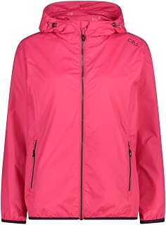 CMP Giacca Pioggia Da Donna Con Cappuccio Fisso CMP Knit Tech mélange fleece jacket with hood, Boy, Flash Orange-Antracite, 104 Donna