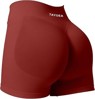 TAYOEA Sports Shorts Women's Scrunch Short Sports Trousers Push Up Short Leggings Butt Lifting Gym Short Seamless Workout Cycling Shorts Women