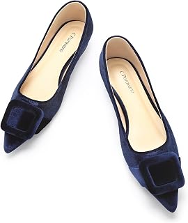 C.Paravano Velvet Flats | Pointed Toe Shoes | Ballet Flats | Dressy Casual