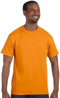 Hanes TAGLESS Men`s T-Shirt - Best-Seller, 5250, 6XL, Safety Orange