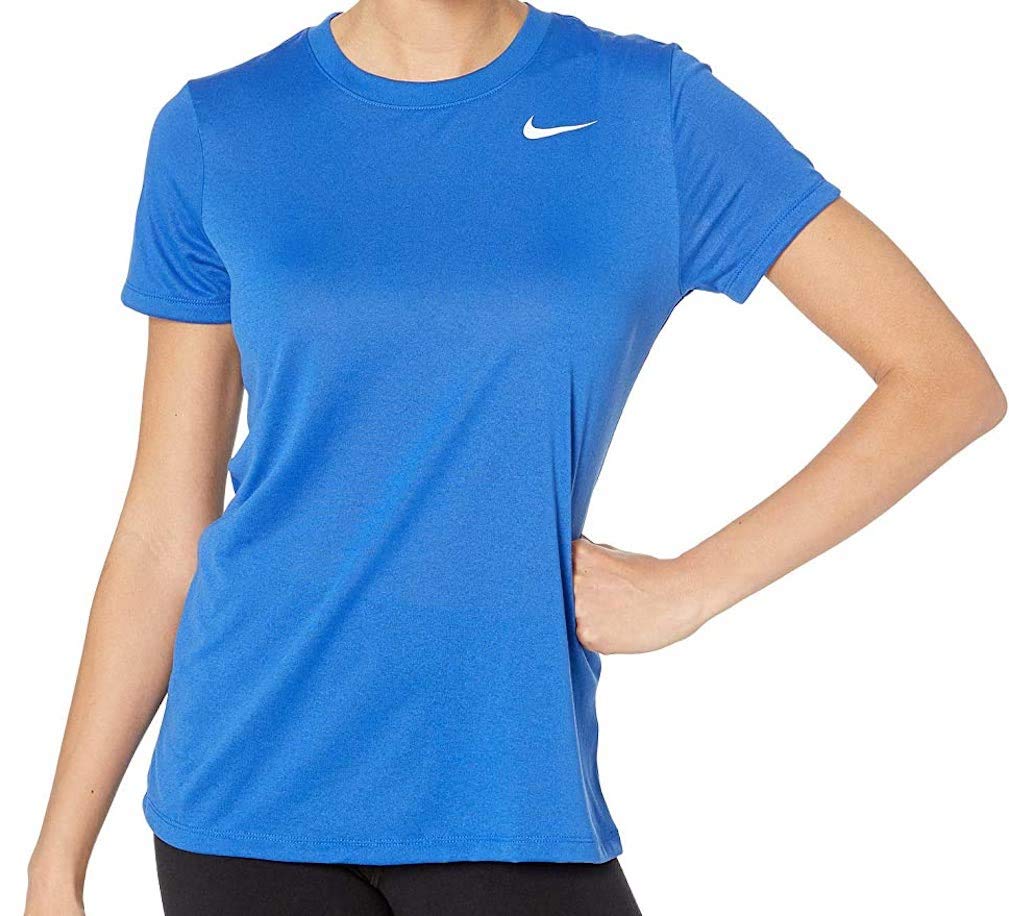 NIKE Women's W Nk Df Leg Tee Crew T-Shirt