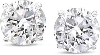 1 to 12 Carat 14K Gold Certified LAB GROWN Diamond Stud Earrings For Women