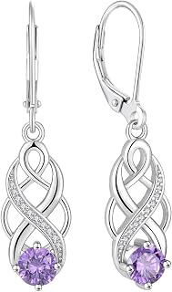 925 Sterling Silver Infinity Celtic Knot Earrings for Women