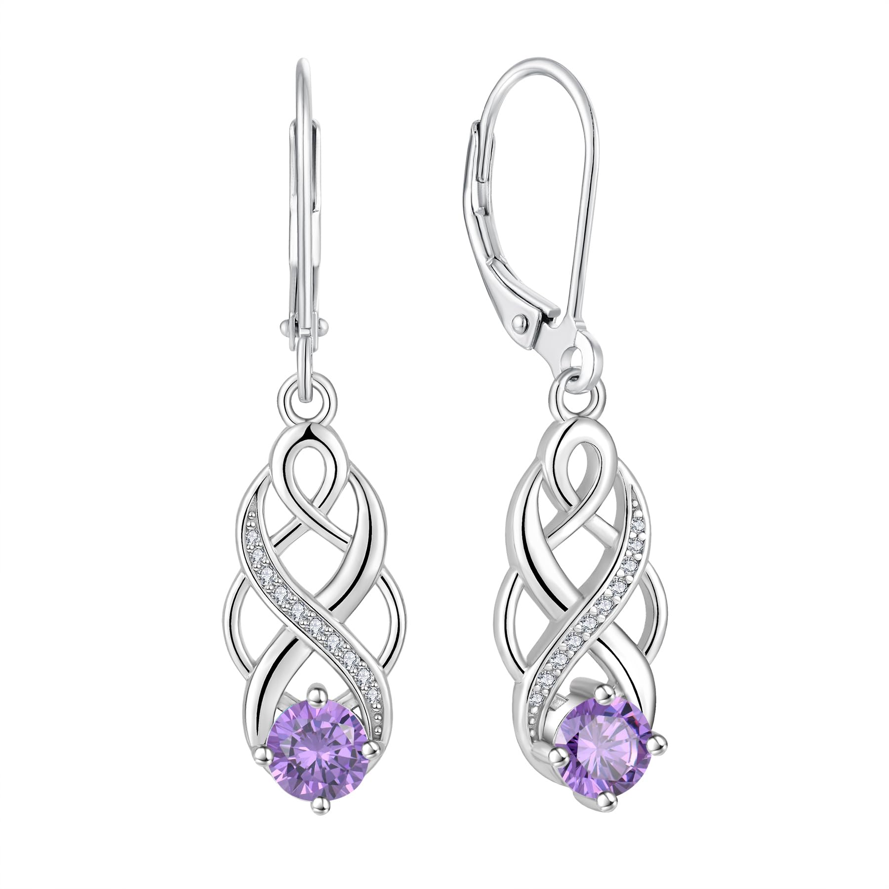 925 Sterling Silver Infinity Celtic Knot Earrings for Women