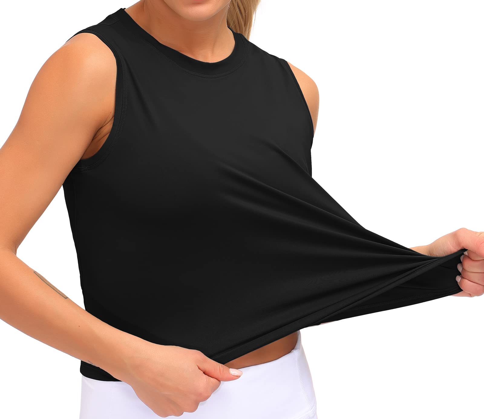 Dragon Fit Athletic Tank Tops for Women Sleeveless Workout Cool T-Shirt Running 