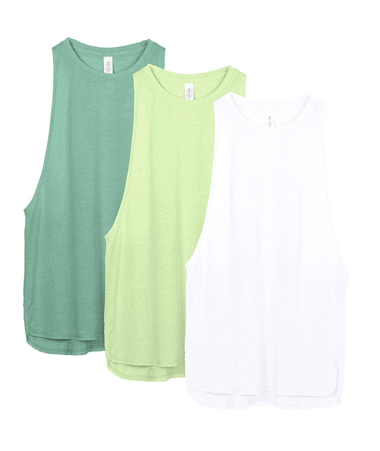 icyzone Sports Top, Women's Loose Breathable Fitness Shirt, Muscle Tank Top, Spo