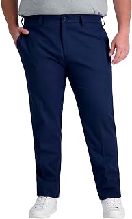 Haggar Men's Big & Tall Cool Right Performance Flex Straight Fit Flat Front Pant