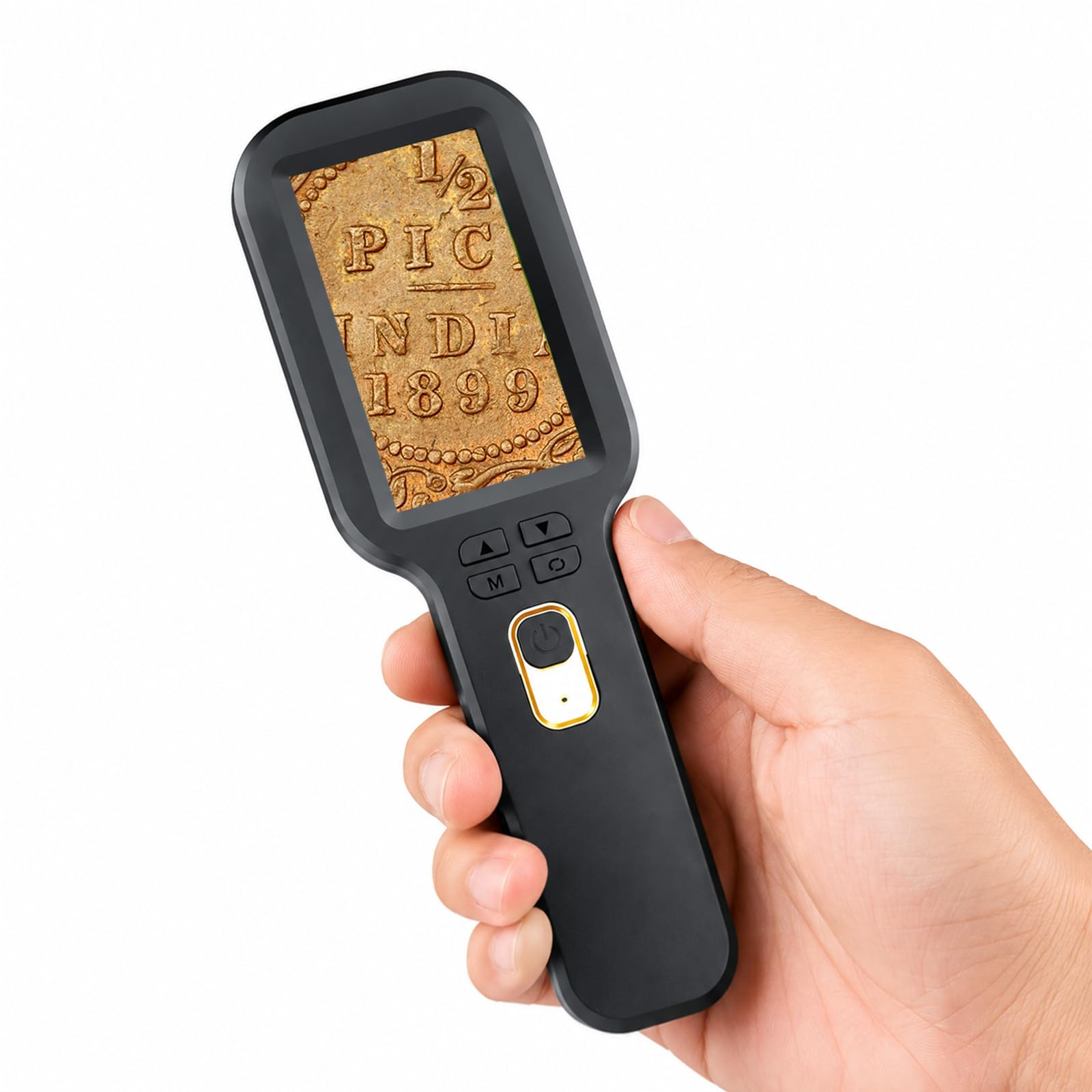 Handheld Digital Microscope 500X, 3" HD IPS Display, Coin & Jewel Magnifier | Du