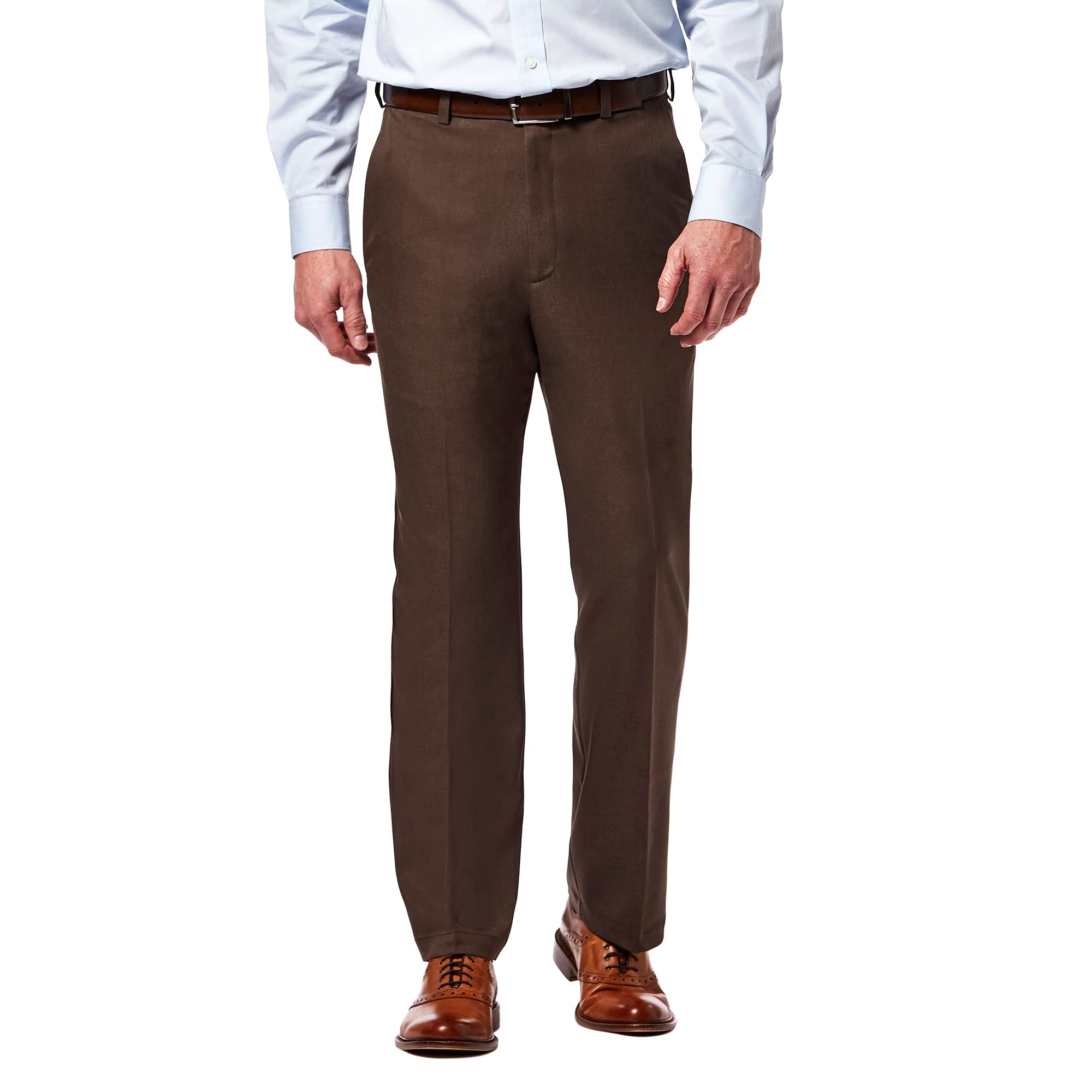 Haggar Cool 18 Pro Mens Straight Fit Flat Front Casual Stretch Golf Pants