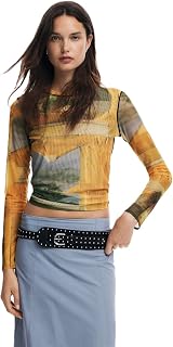 Desigual Camiseta de Manga Larga para Mujer Camiseta Mujer (Pack de 1)