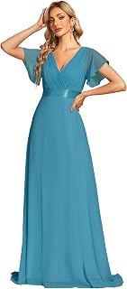 Ever-Pretty Short Sleeves Double V-Neck Evening Dress 09890