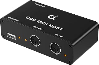 DigitalLife BridgeCore USB MIDI Host, USB to 5-PIN DIN MIDI (Black, Metal) | Connects Class-Compliant USB MIDI Keyboards, Controllers and Synthesizers to 5-PIN DIN MIDI Devices Without Computer