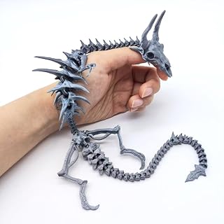 41.5cm 3D Printed Silver Silk Figurine Collectible Figurine for Home Office Desk