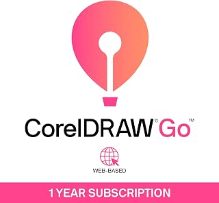 CorelDRAW Go | 1 Year Personal Subscription | Graphic Design Software for Occasional Users | Illustration, Layout, and Photo Editing [Web Access]