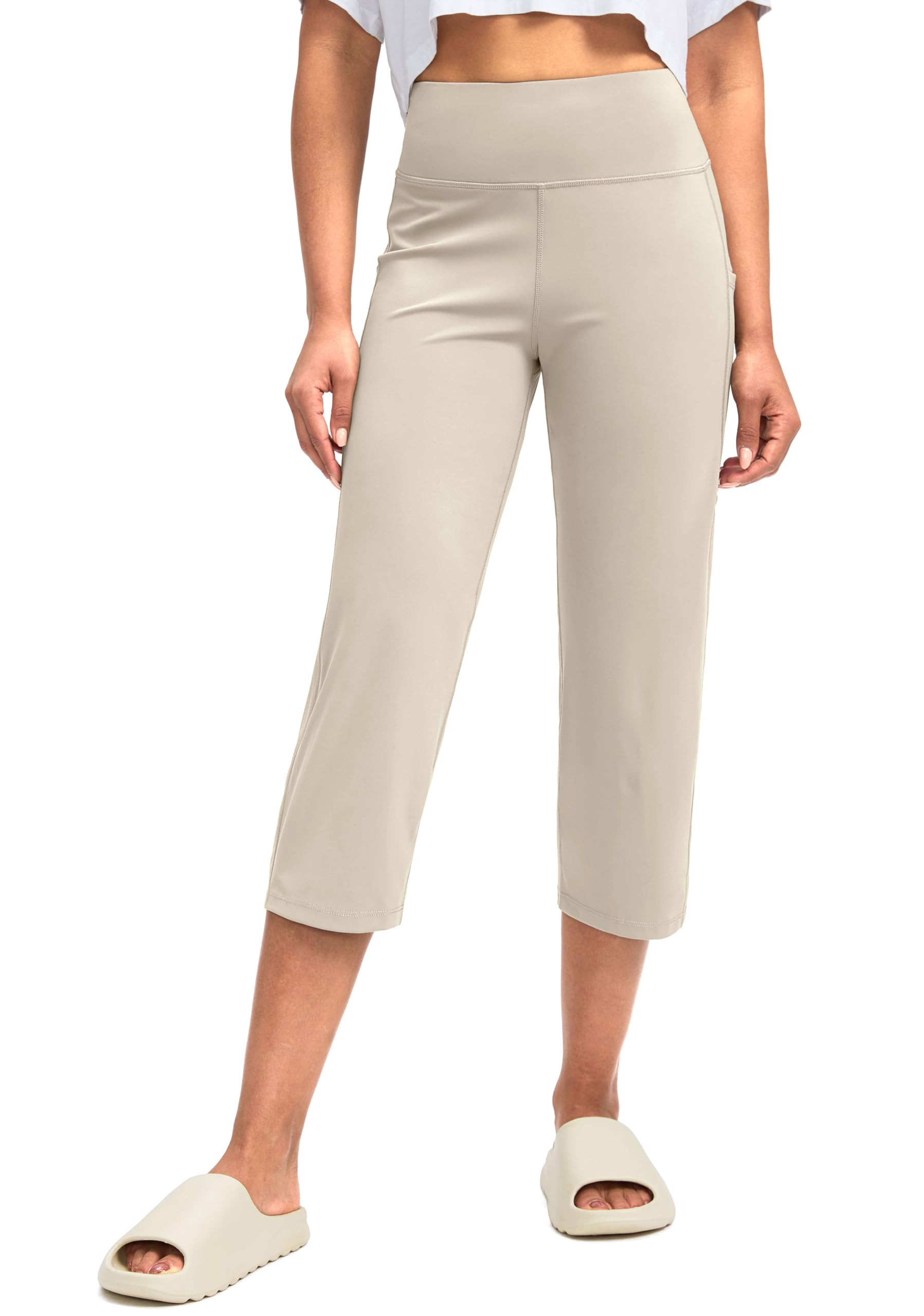 G Gradual Capri Pants for Women High Waist Workout Yoga Pants with Pockets Tummy