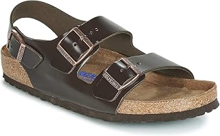 Birkenstock Men's Sandales Milano Sfb Cuir Testa Di Moro