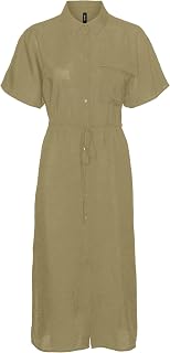 VERO MODA Vmiris S/S Calf Dress Wvn Noos Dress Women