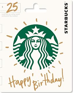 Starbucks Happy Birthday Physical Gift Card - $25 | Happy Birthday - $25