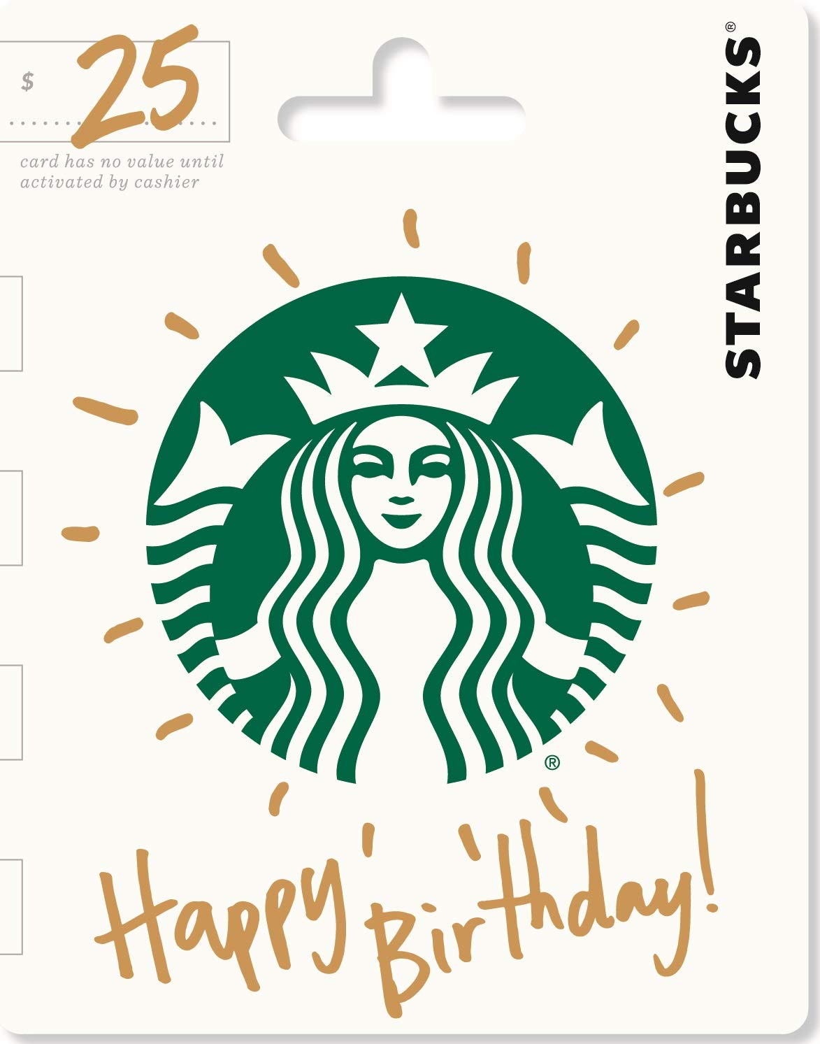 Starbucks Happy Birthday Physical Gift Card - $25 | Happy Birthday - $25