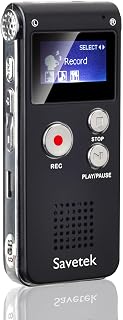 EVP Ghost Hunting Recorder Digital Voice Recorder 1536kbps Voice Activated Recorder for Lectures Audio Recorder Mini Portable Tape Dictaphone with Playback,USB, Mp3 Player,Password (16GB)