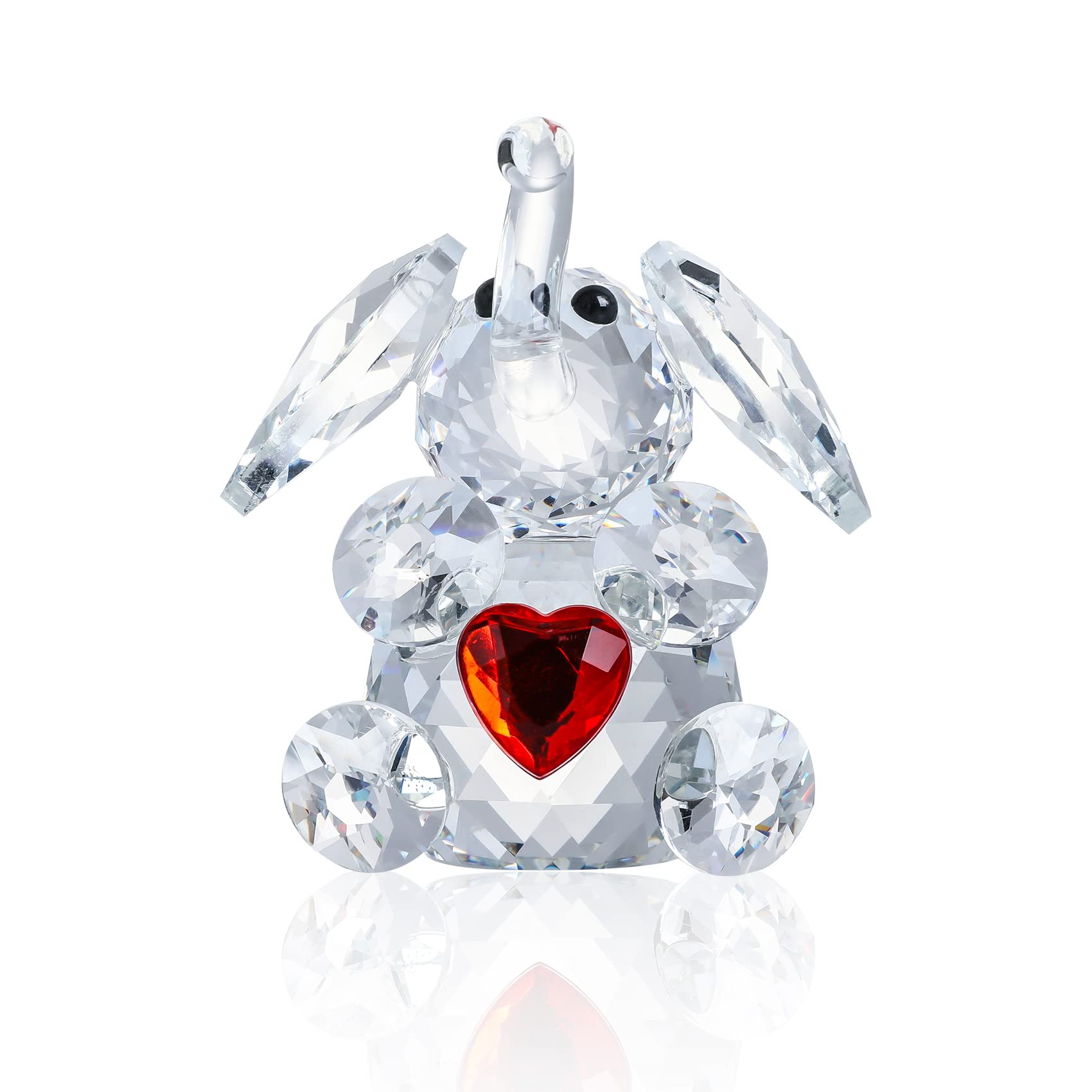 Movdyka K9 Crystal Elephant Figurine for Women Elephant Ornament Collectible Ani