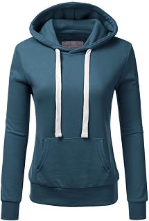 DOUBLJU Basic Lightweight Pullover Sweater Top Essential Comfy Casual Hoodie Sweatshirt for Womens Clothes with Plus Size