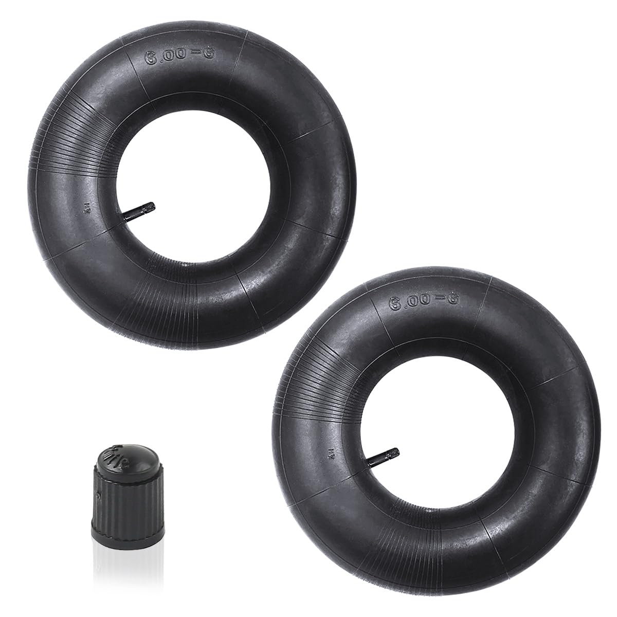 2pcs 15x6.00-6 Inner Tube with TR-13 Straight Valve, Compatible with Various Law
