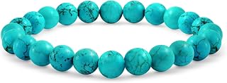 Natural Multi Color Gemstone 8MM Round Bead Stackable Stretch Bracelet