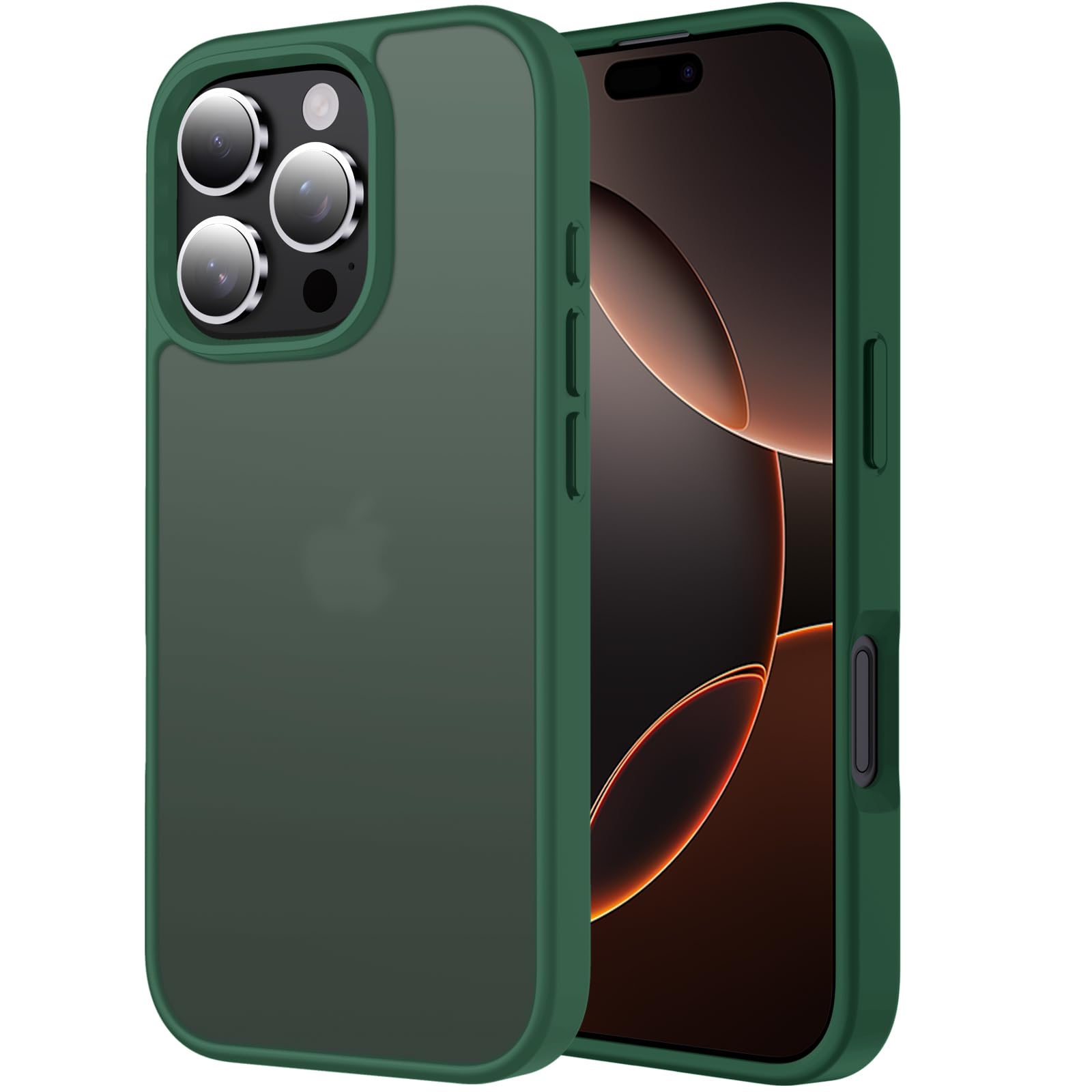 Aunote Compatible iPhone 16 Pro Case, Matte Translucent, US Military Standard, S