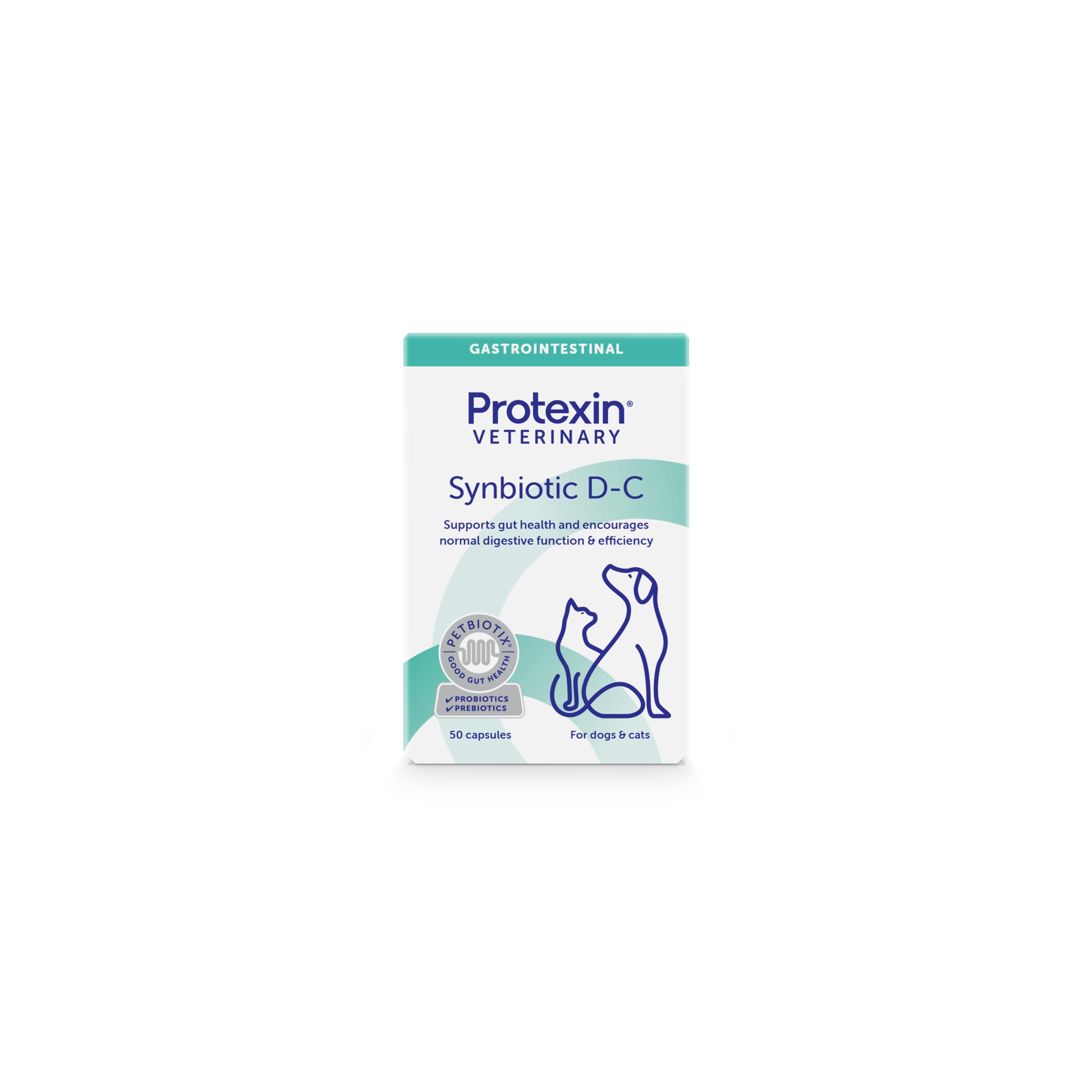 Protexin Veterinary Synbiotic D-C Capsules, High-Concentrated Probiotic & Prebio