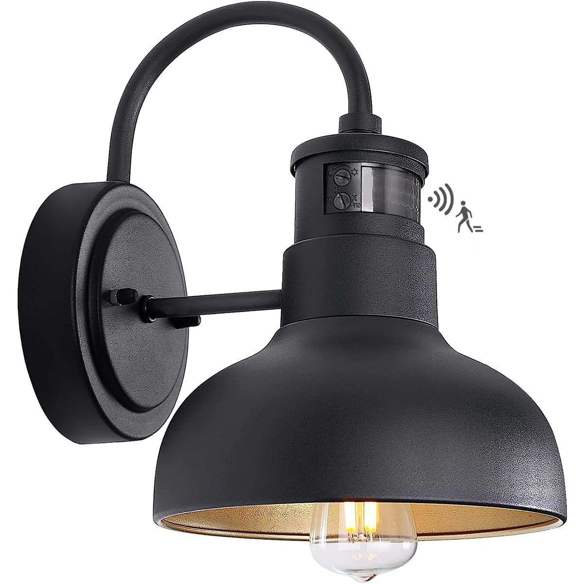Exterior Barn Style Motion Lights with Wall Mount, Dusk to Dawn Outdoor Motion S