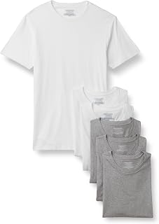 Amazon Essentials Men's Slim Fit Crew Neck T-Shirts, Pack of 6