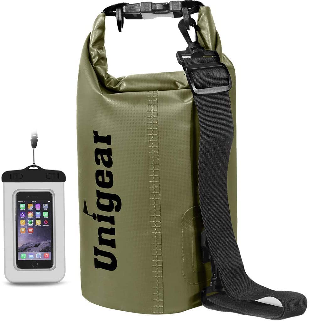 Unigear Waterproof Dry Bag 2L-55L with Phone Pouch for Swimming Kayaking | Roll-