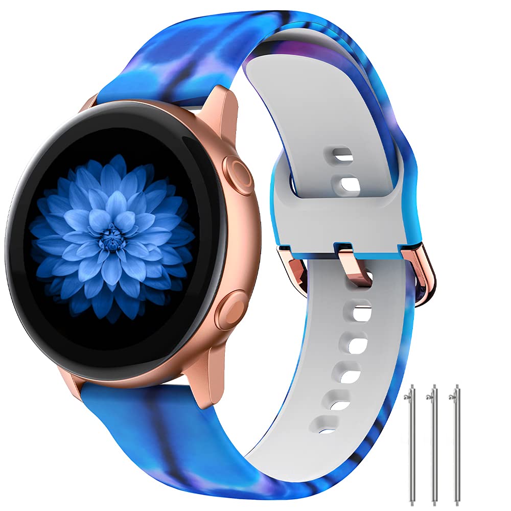 Bracelet floral compatible avec Samsung Active 2 40 mm/44 mm, bracelet de montre
