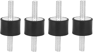 Moofey 4 Pcs M6 Rubber Anti Vibration Isolator Mounts, Male Shock Absorber Mount with Screws, Shock Absorber Silentblock Car Boat