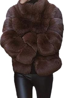 Lisa Colly Women's Winter Parka Coat Overcoat Long Sleeve Faux Fur Coat Jacket
