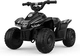 Gotrax Ride on Toy for Toddlers 1.5-4, 12V Battery for 80Mins, Max 1.5MPH | Safe Replaceable Lead-acid Battery, Forward/Reverse 2 Gears, Max 66lbs Load,Electric Vehicle ATV Car Best Gift for Boys,Black