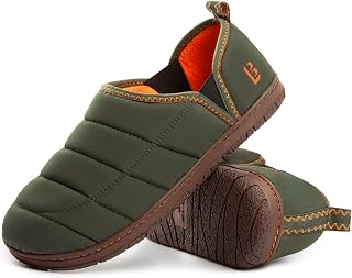 LongBay Mens Indoor Outdoor Slippers Memory Foam House Camping Shoes Gift