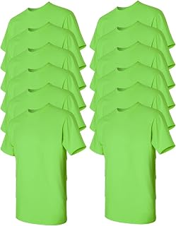 Gildan Men's Heavy Cotton Tee (Pack of 12), Lime, Large