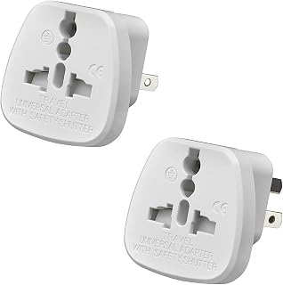 TEC UK - Australia Power Adaptor,UK to China Plug for visitors from UK to Australia, China and New Zealand (Pack of 2)
