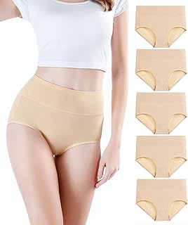 wirarpa Women's Knickers Cotton Full Briefs High Waisted Underwear Panties for Women Multipack