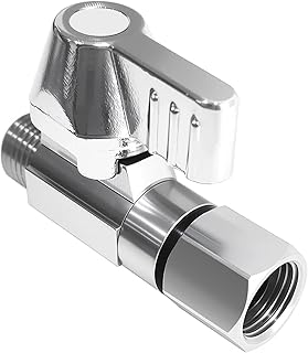 Brass Ball Valve - 1/4" Comp Female Swivel x 1/4" Comp Male Shut-off Valve, Quarter Turn Stop Valve to Adjust and Switch Water Inlet